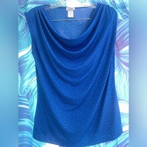 Elegant Blue Dotted Blouse